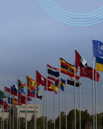 Stylized image of most country flags